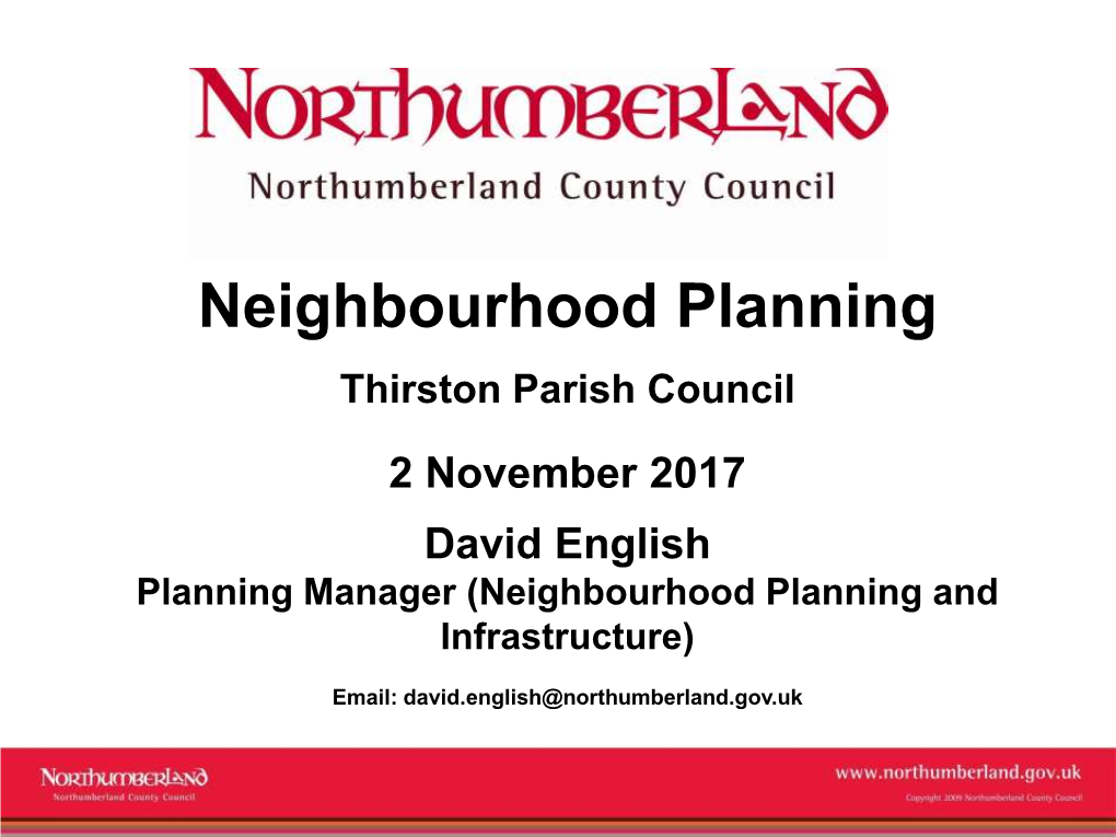 Neighbourhood Planning