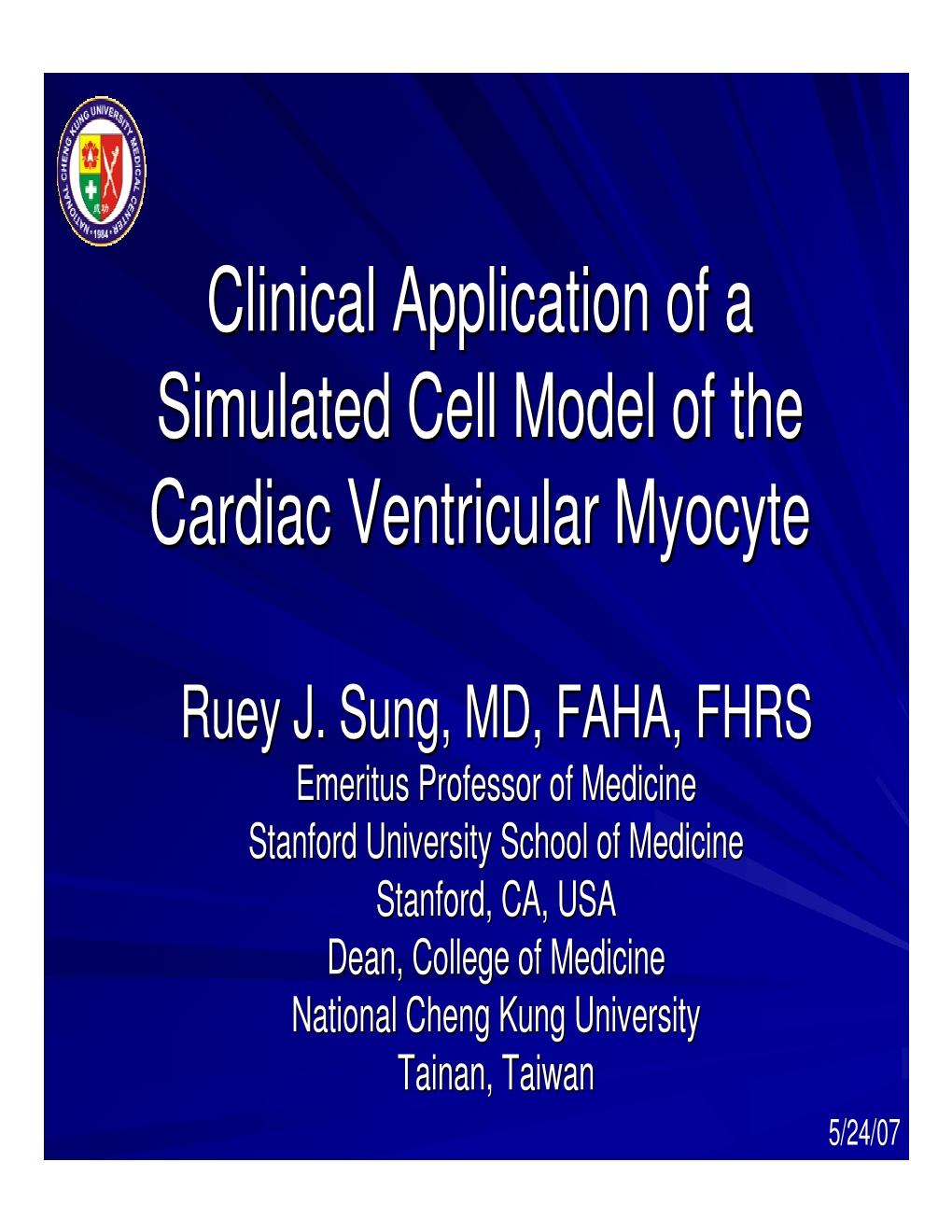 Clinical Application of a Simulated Cell Model of the Cardiac