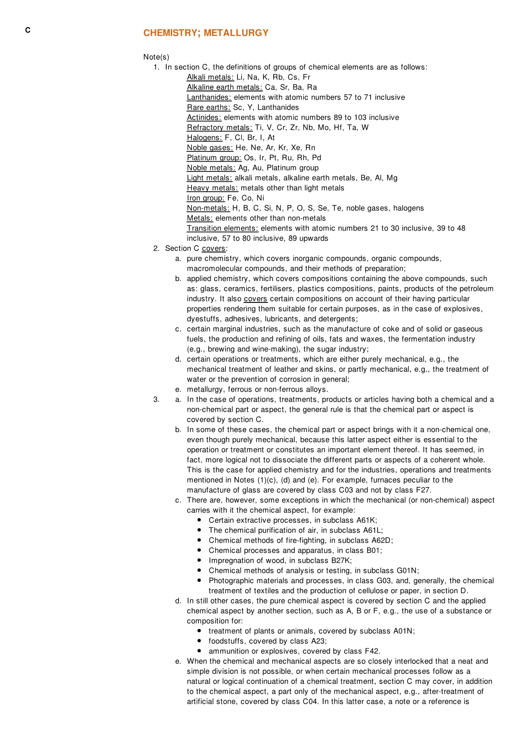 Chemistry; Metallurgy