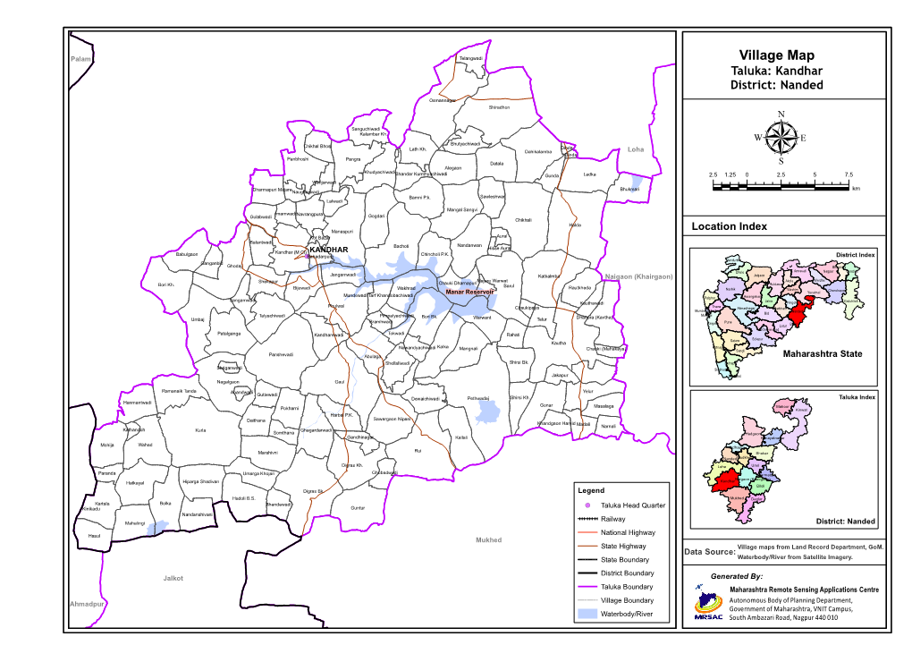 Village Map Taluka: Kandhar District: Nanded