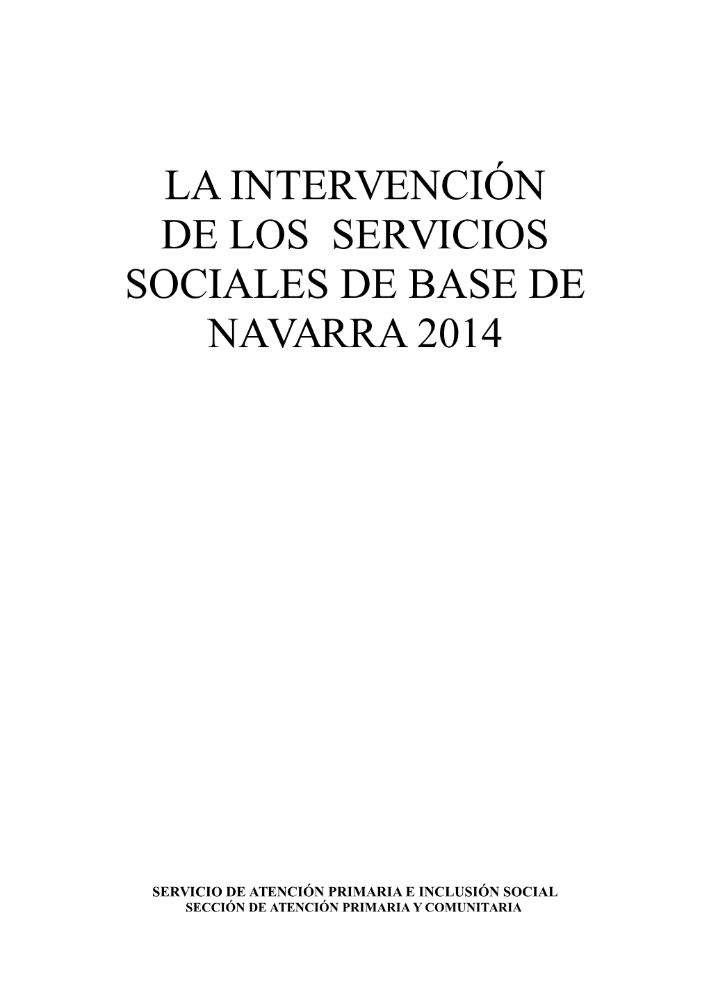 Memoria Servicios Sociales De Base 2014