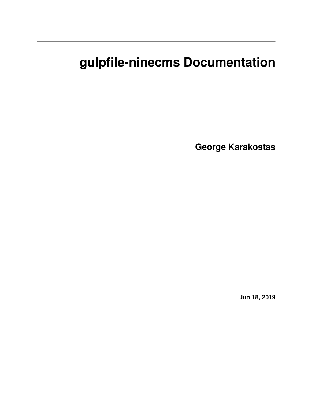 Gulpfile-Ninecms Documentation