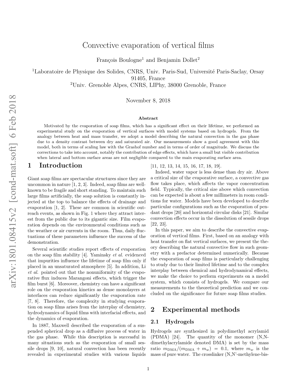 Convective Evaporation of Vertical Films