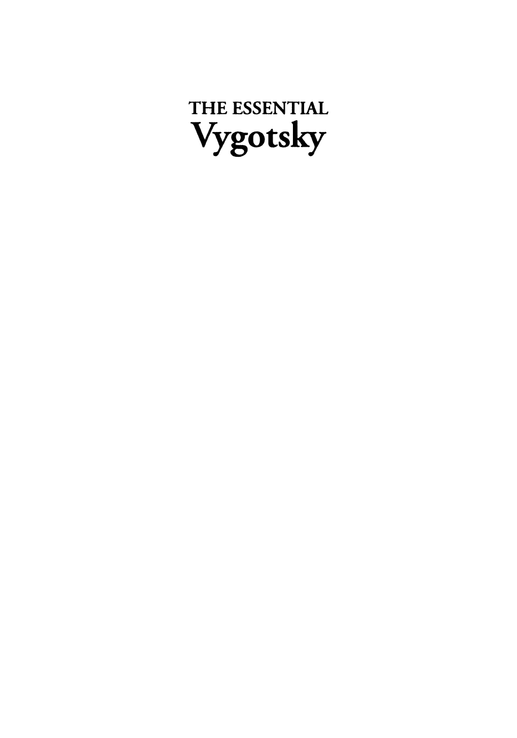 Vygotsky Vygotsky