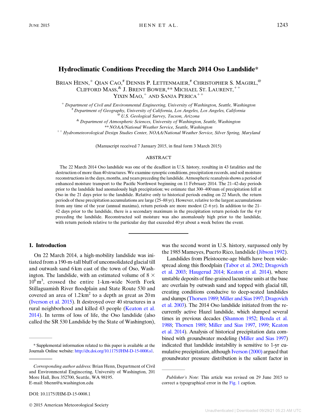 Downloaded 09/29/21 05:23 AM UTC 1244 JOURNAL of HYDROMETEOROLOGY VOLUME 16