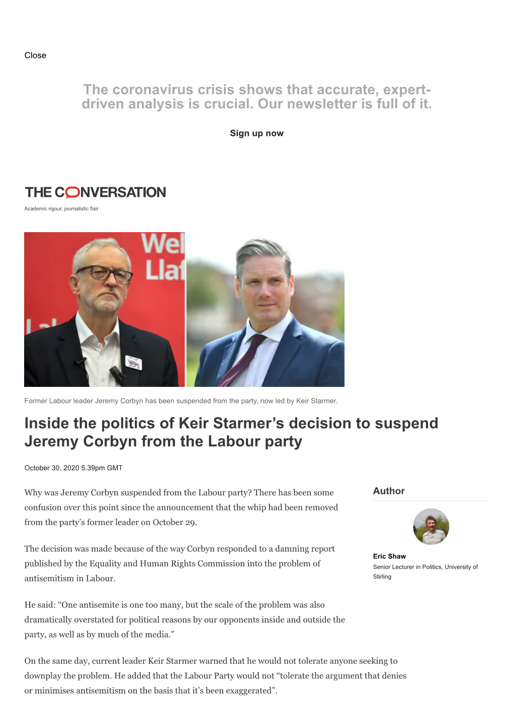 Inside the Politics of Keir Starmer's Decision to Suspend Jeremy