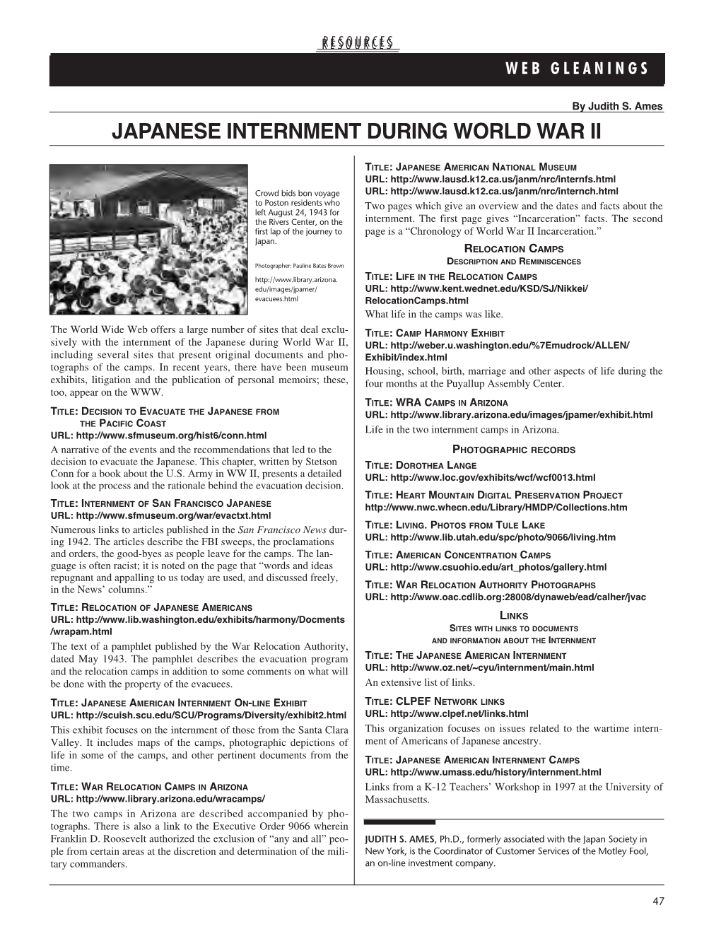 Japanese Internment During World War II