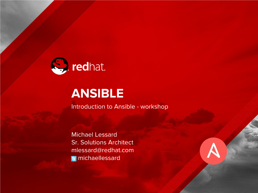 ANSIBLE Introduction to Ansible - Workshop