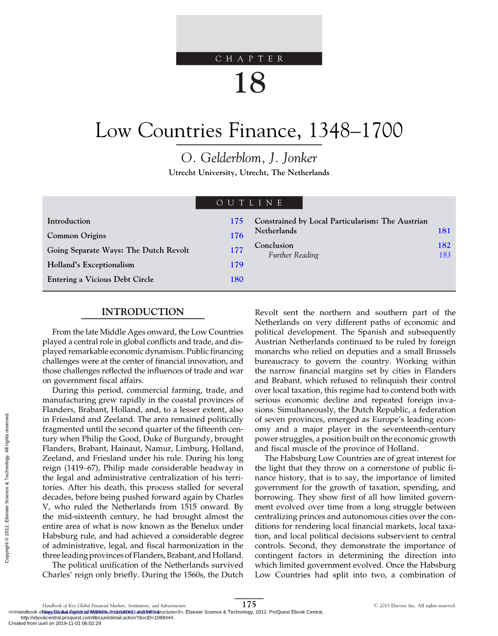 Low Countries Finance, 1348–1700