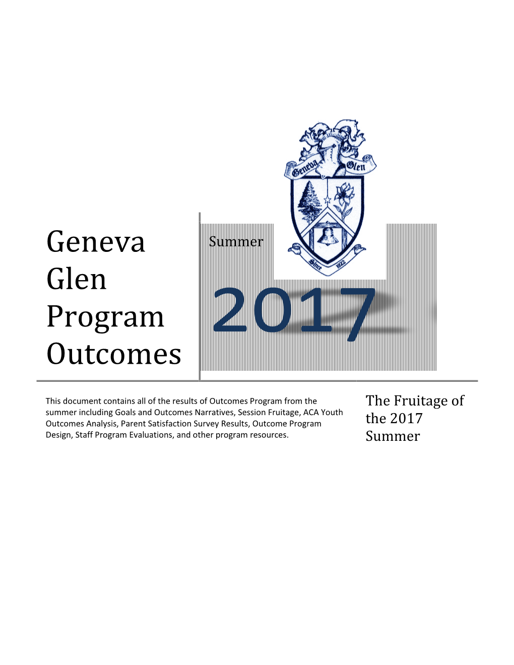 Geneva Glen Program Outcomes