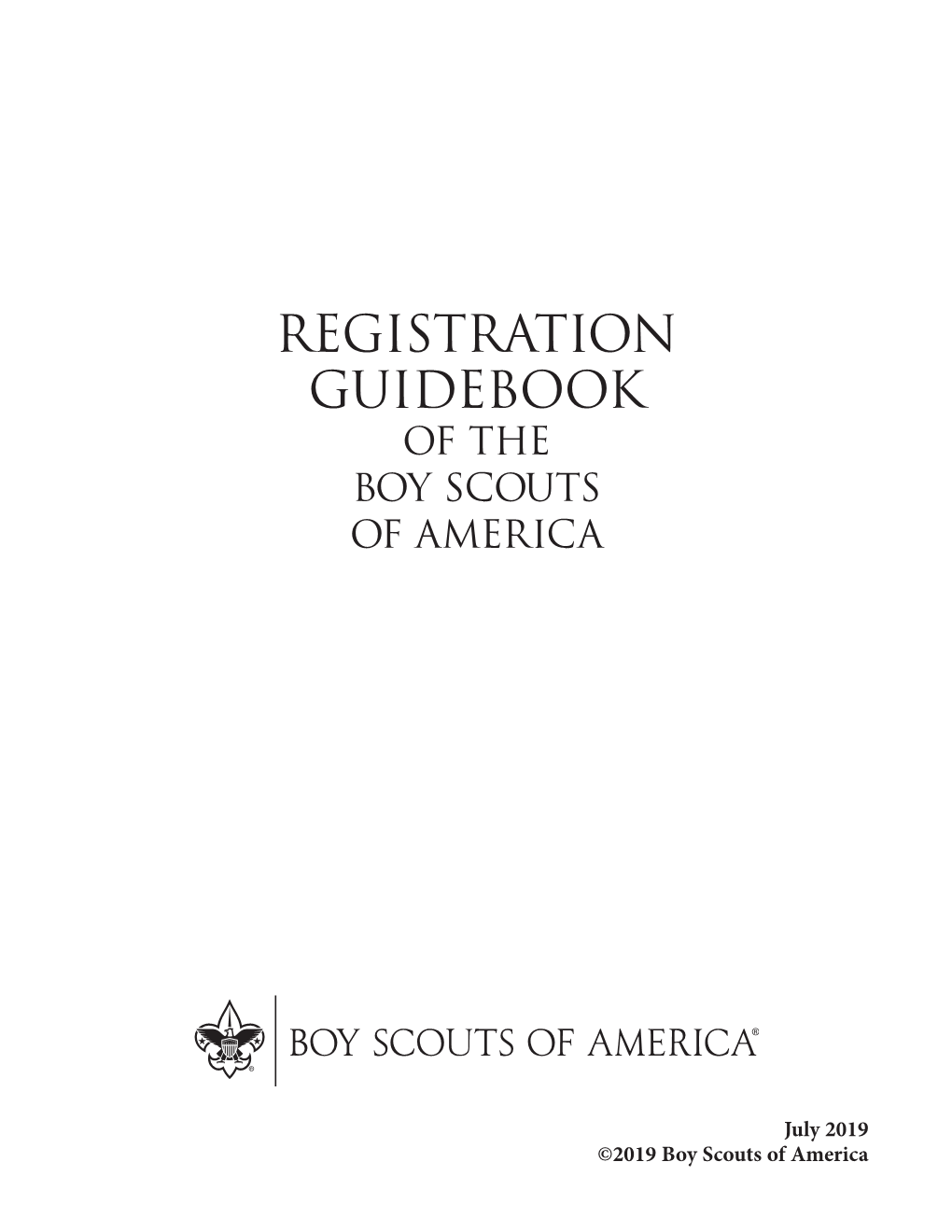 Registration Guidebook of the Boy Scouts of America