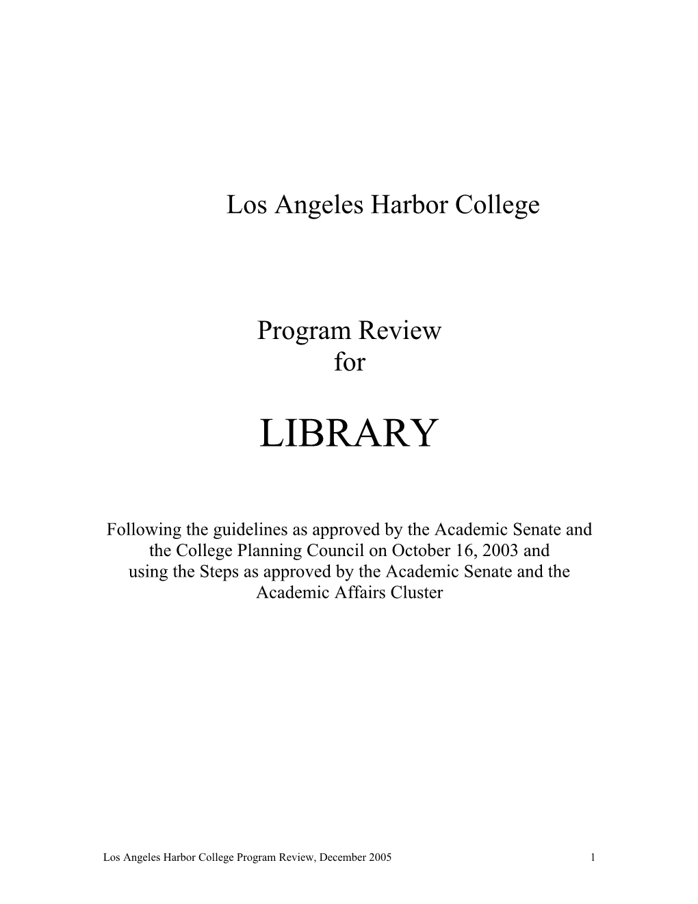 Academic Support Program Review