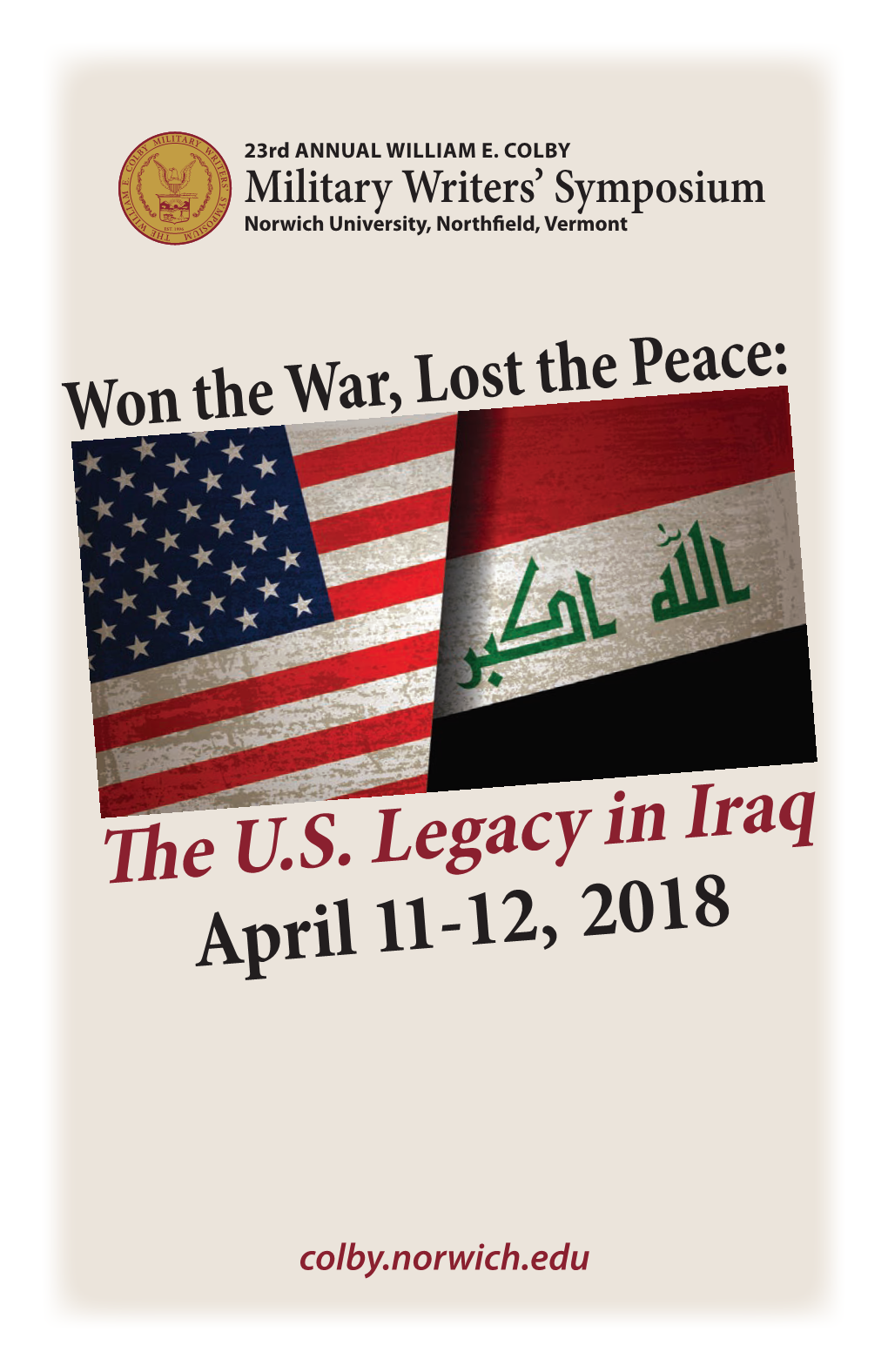 The U.S. Legacy in Iraq April 11-12, 2018