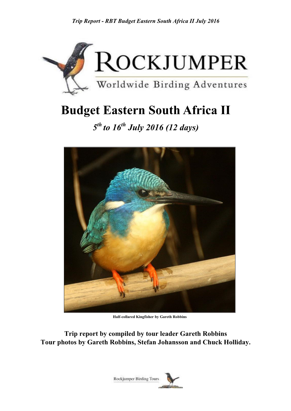 Budget Eastern South Africa II July 2016