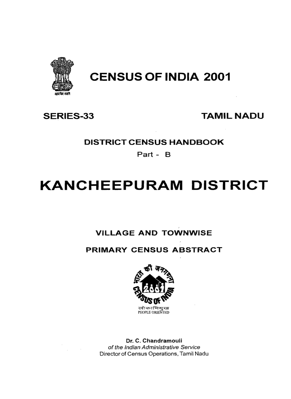District Census Handbook, Kancheepuram, Part XII-B, Series-33