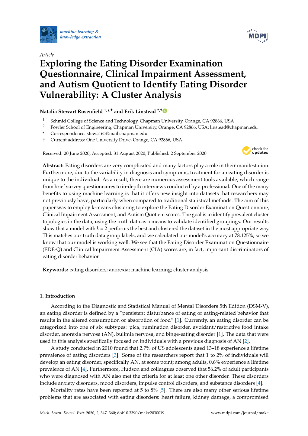 Exploring the Eating Disorder Examination Questionnaire, Clinical