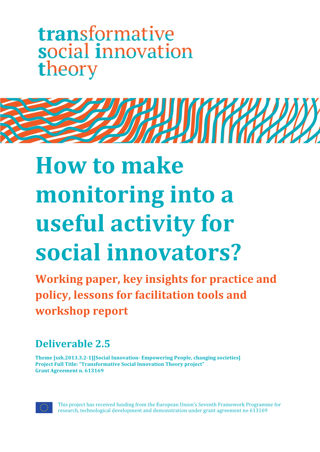 How to Make Monitoring Into a Useful Activity for Social Innovators?