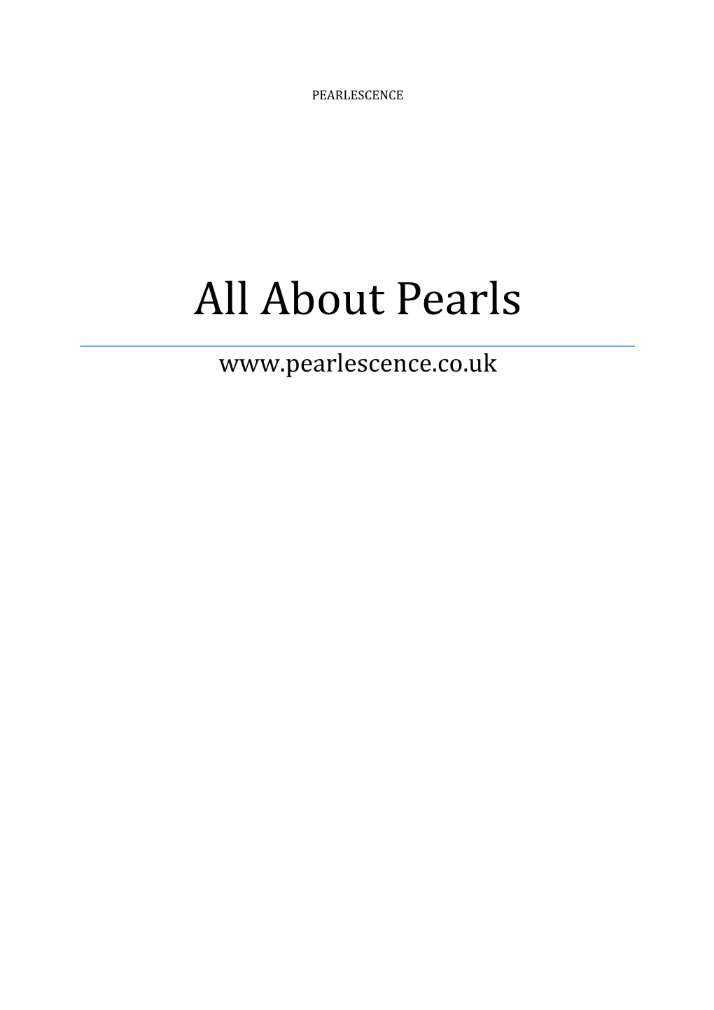 All About Pearls All About Pearls