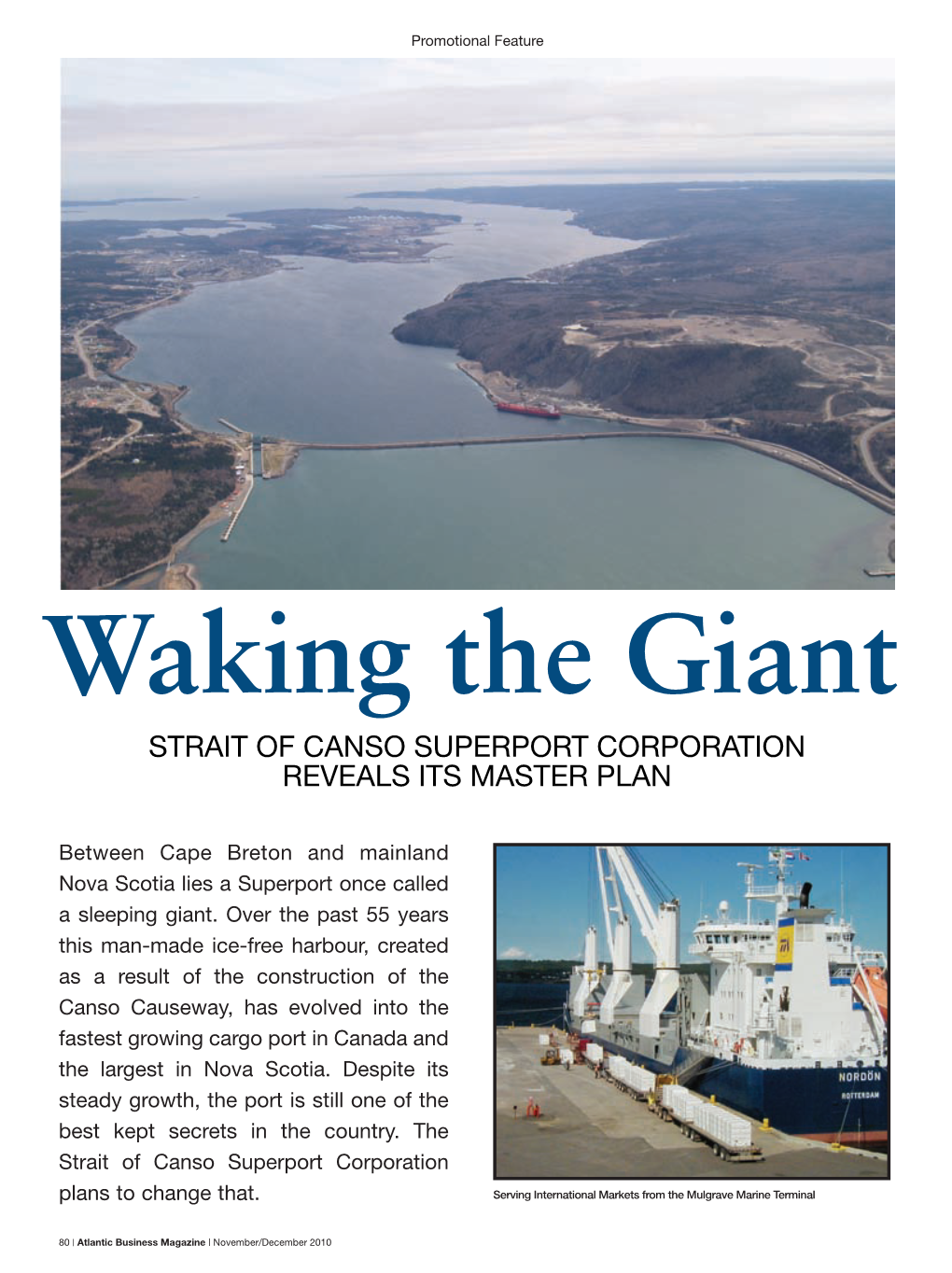 Strait of Canso Superport Corporation Reveals Its Master Plan