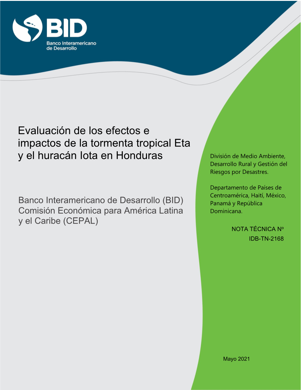 Evaluación De Los Efectos E Impactos De La Tormenta Tropical Eta Y El