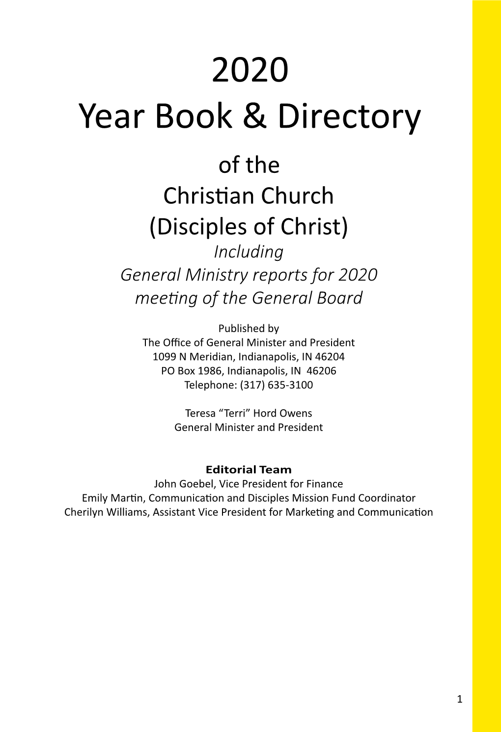 2020 Year Book & Directory