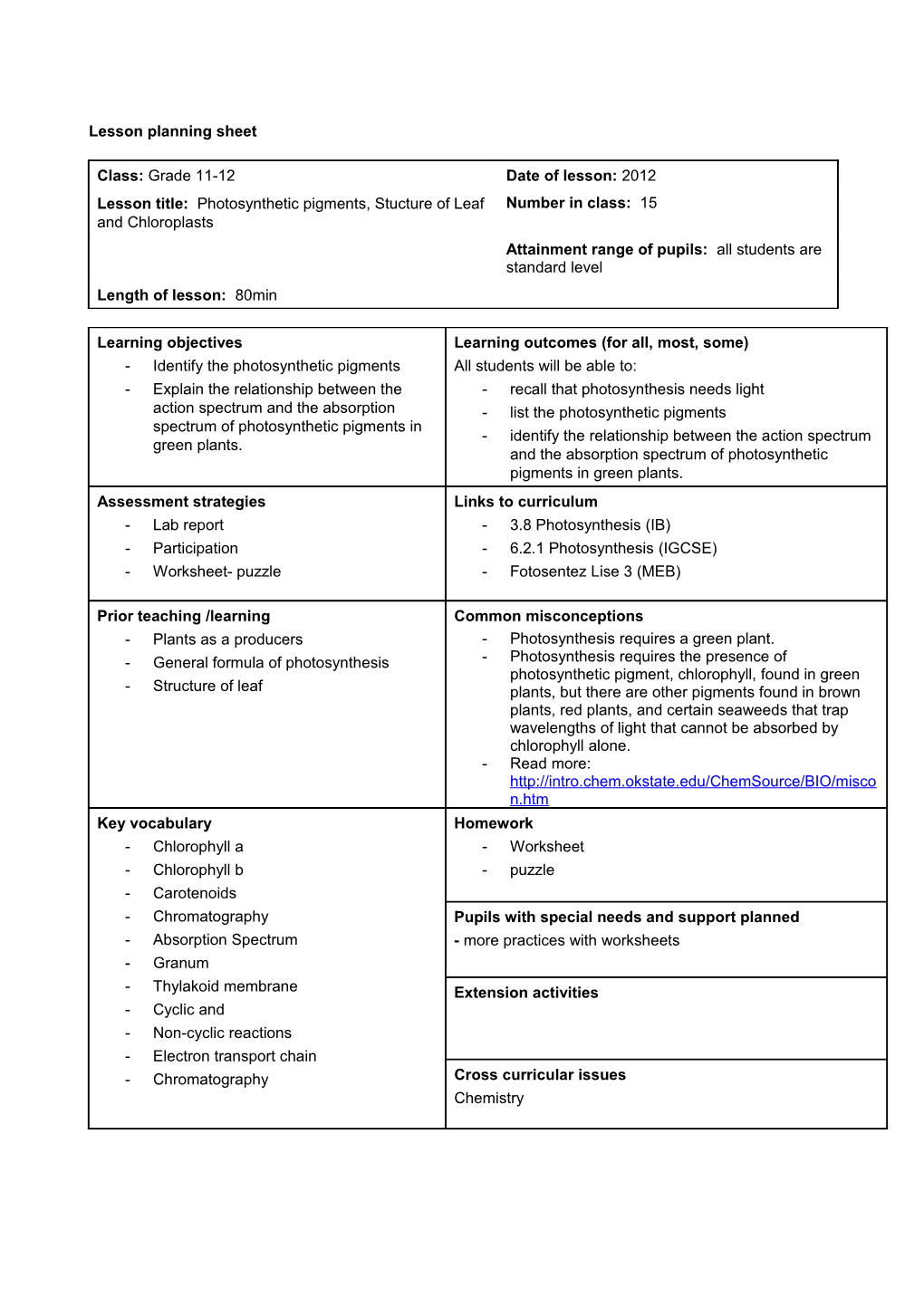 Lesson Plan Form s1