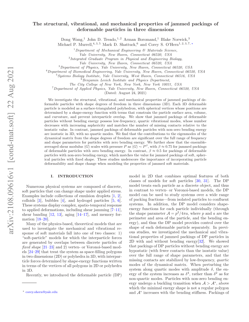 Arxiv:2108.09616V1 [Cond-Mat.Soft] 22 Aug 2021 Xmlsicuecletoso Mlindolt [ Droplets Emulsion of Stress