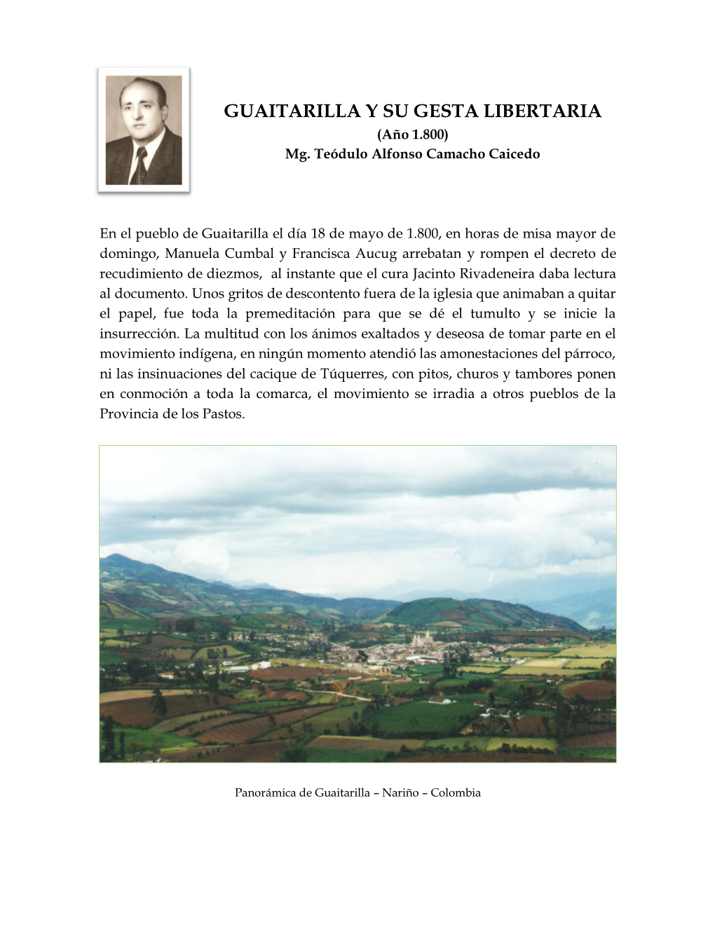 Documento Guaitarilla Y Su Gesta Libertaria