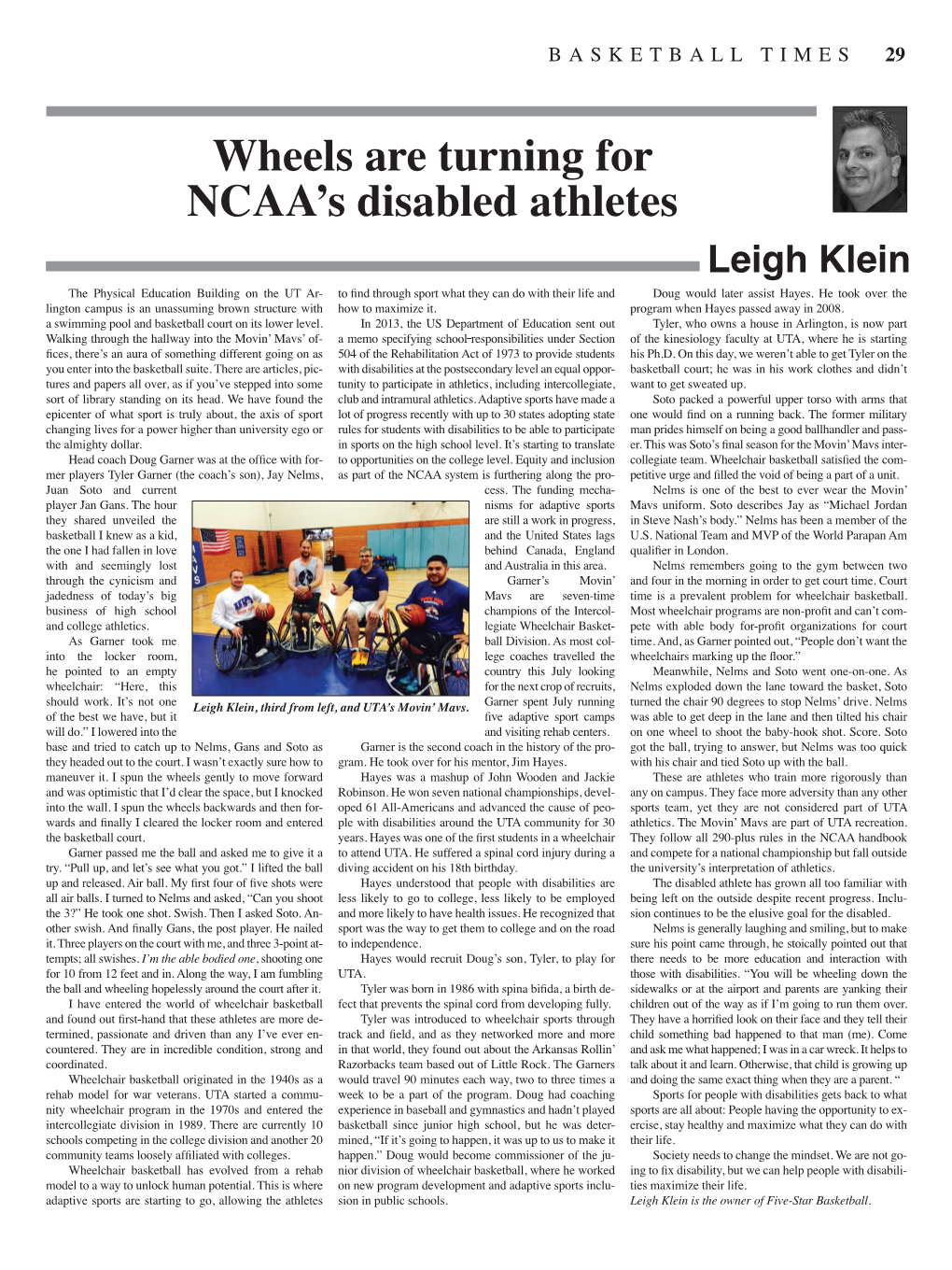 Wheels Are Turning for NCAA's Disabled Athletes