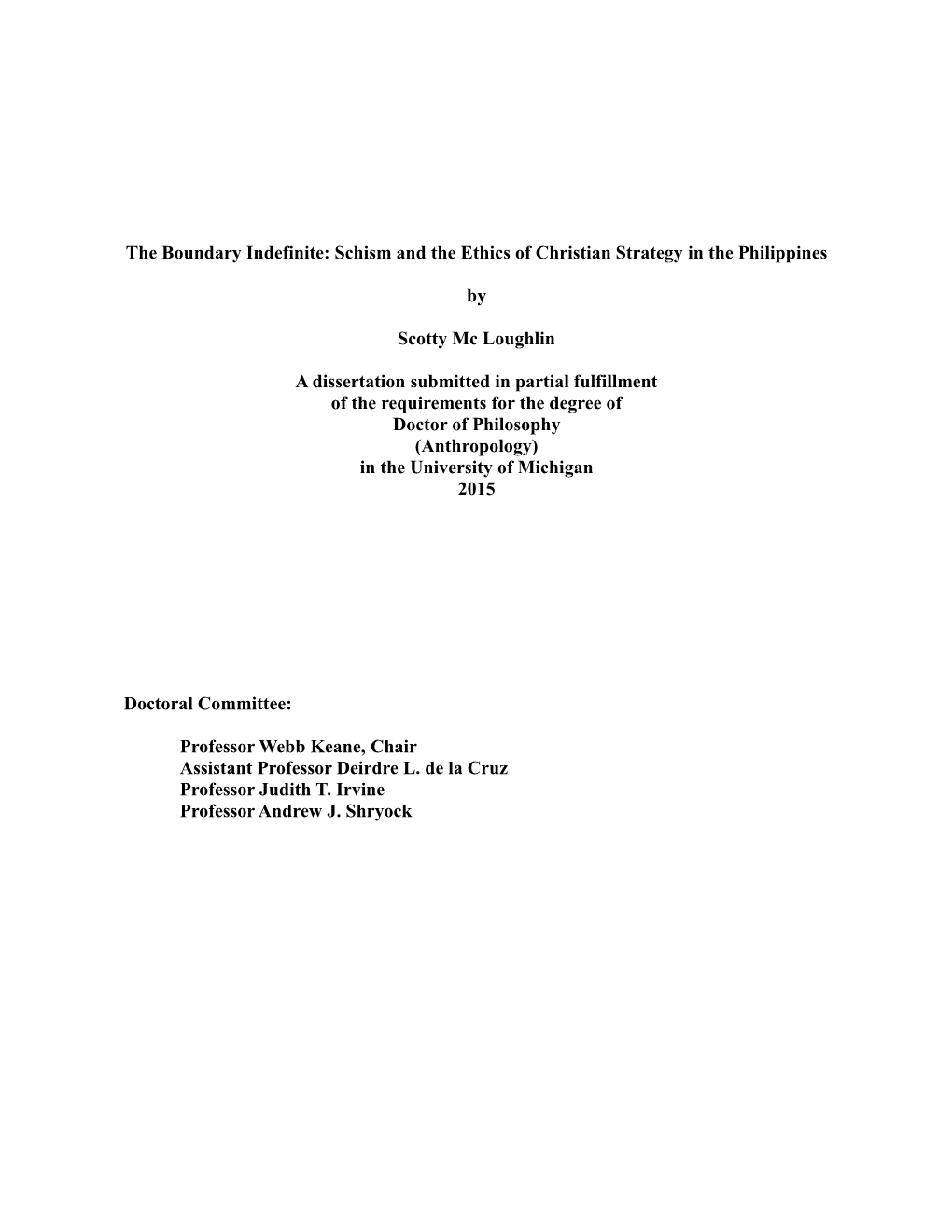 Schism and the Ethics of Christian Strategy in the Philippines