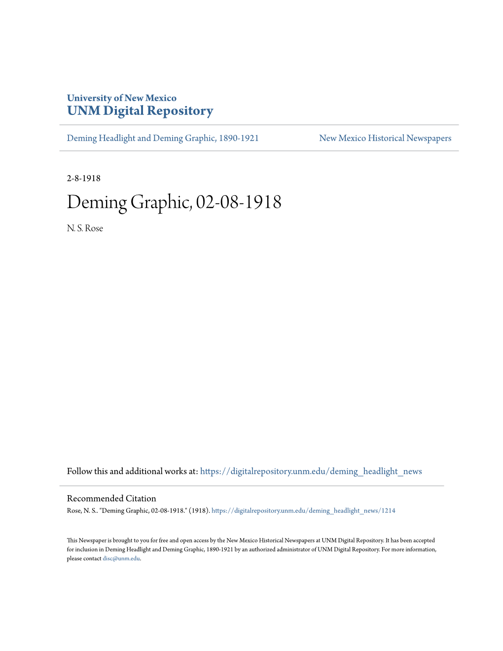 Deming Graphic, 02-08-1918 N