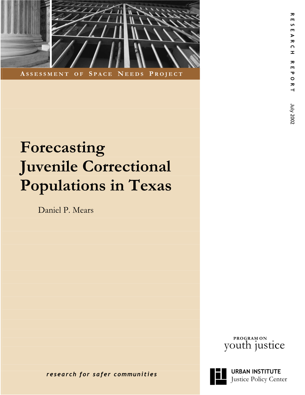 Forecasting Juvenile Correctional Populations in Texas