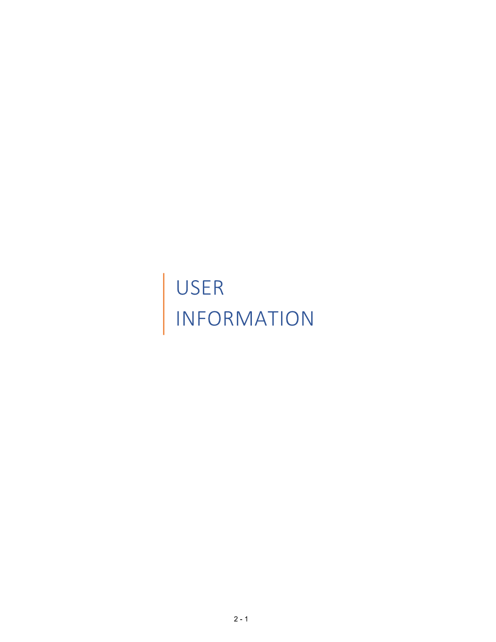 User Information