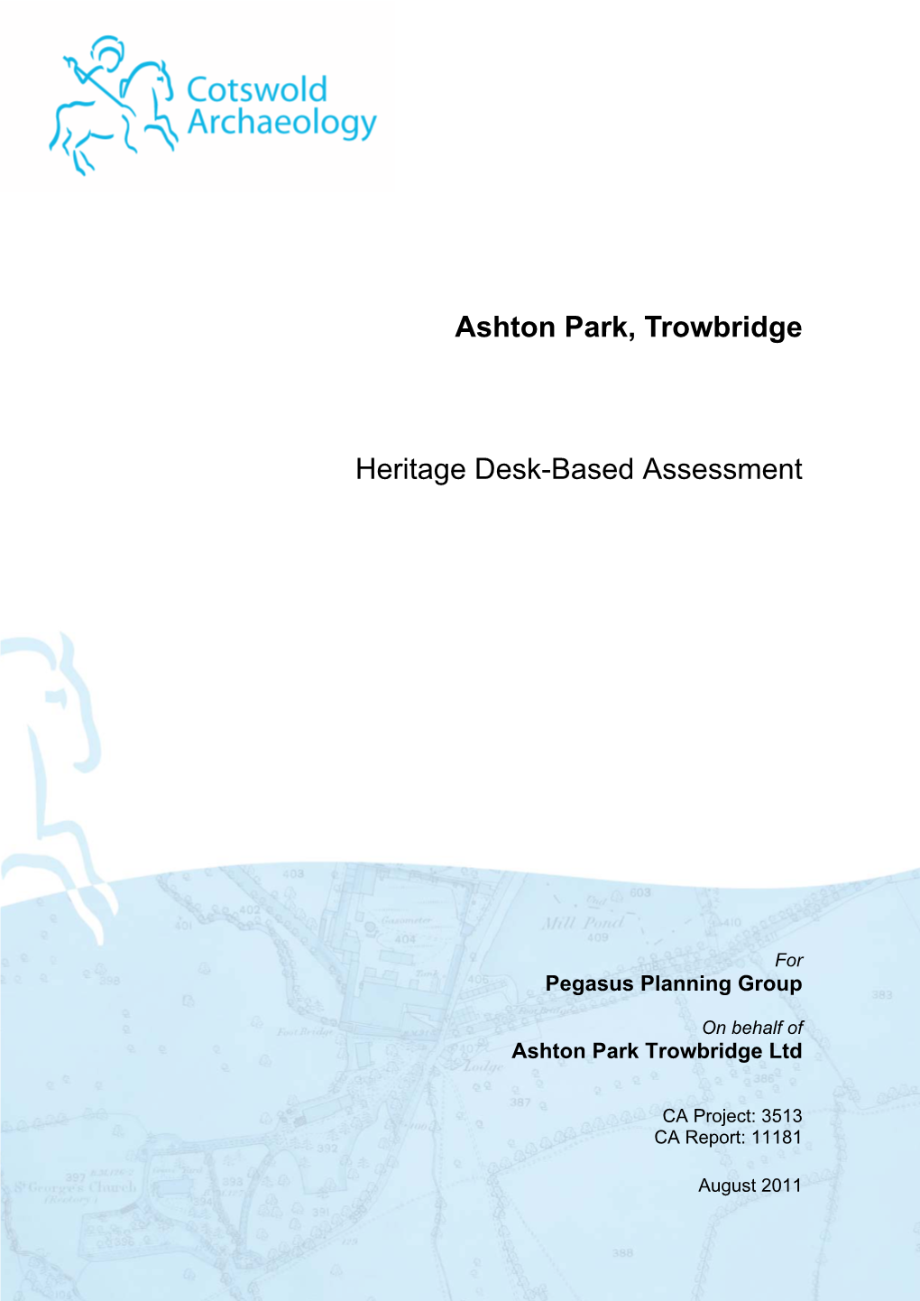 Ashton Park, Trowbridge Heritage Desk-Based Assessment