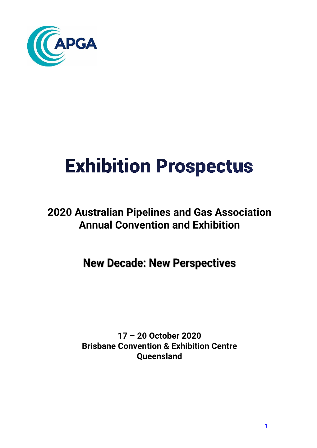 APGA 2020 Exhibition Prospectus