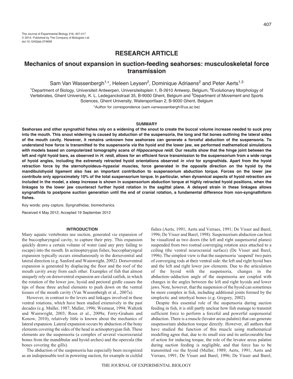 Musculoskeletal Force Transmission