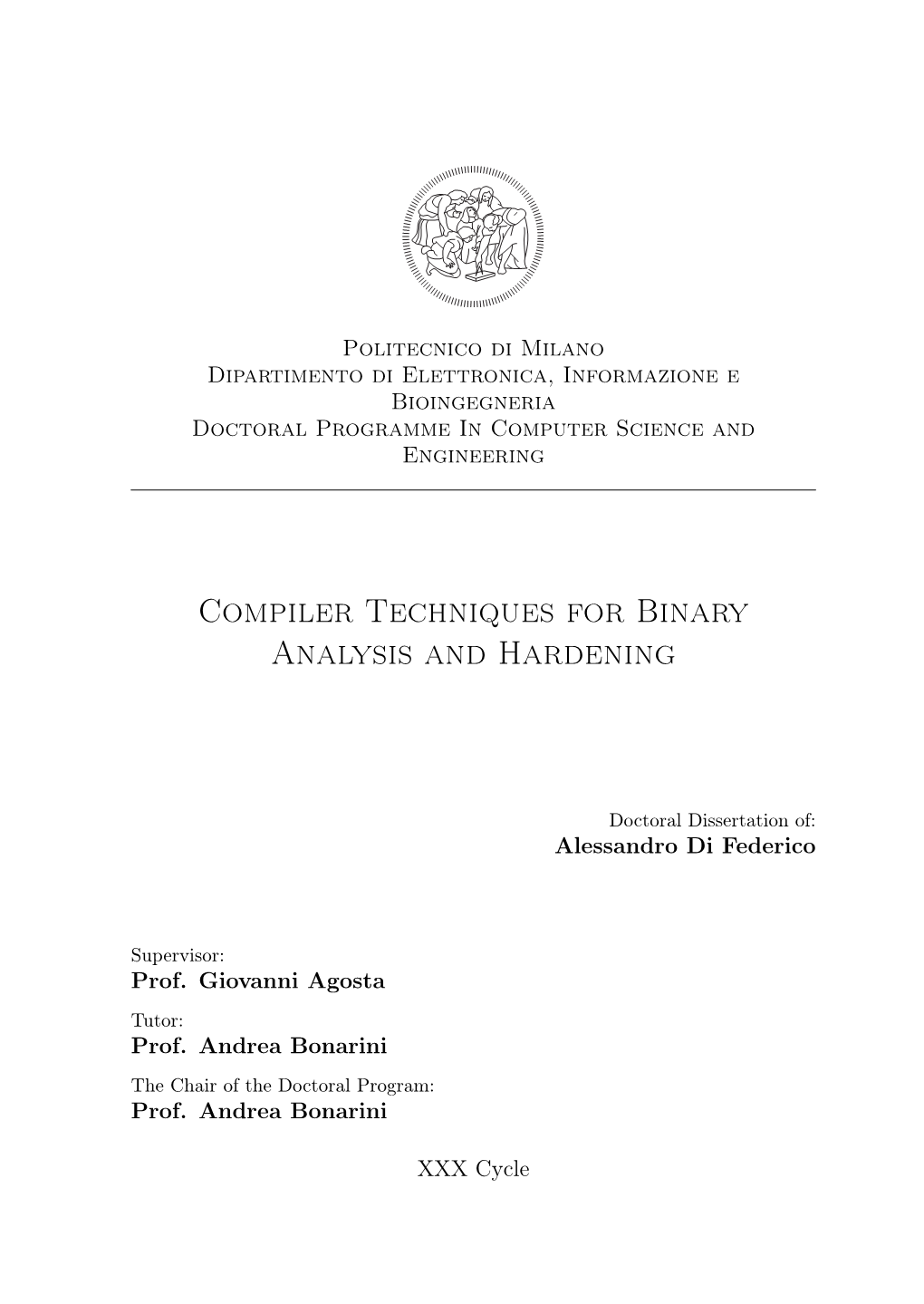 Compiler Techniques for Binary Analysis and Hardening