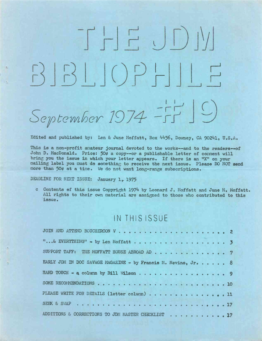 JDM Bibliophile 19