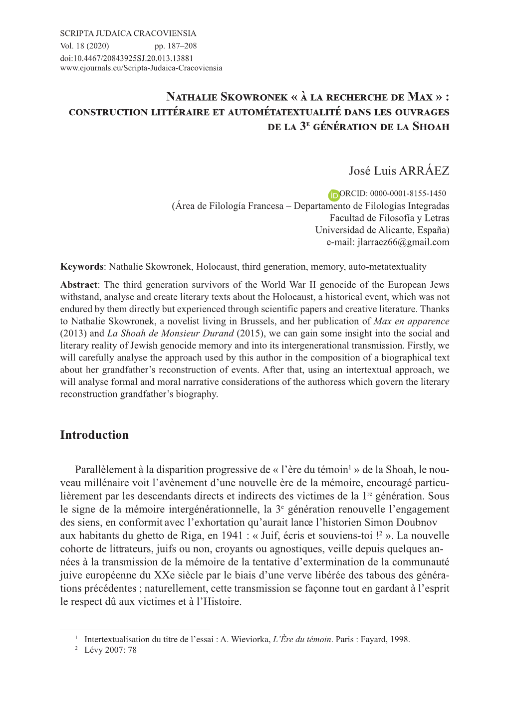 Nathalie Skowronek « a La Recherche De Max » : Construction Litteraire Et Autometatextualite Dans Les Ouvrages De La 3E Genera