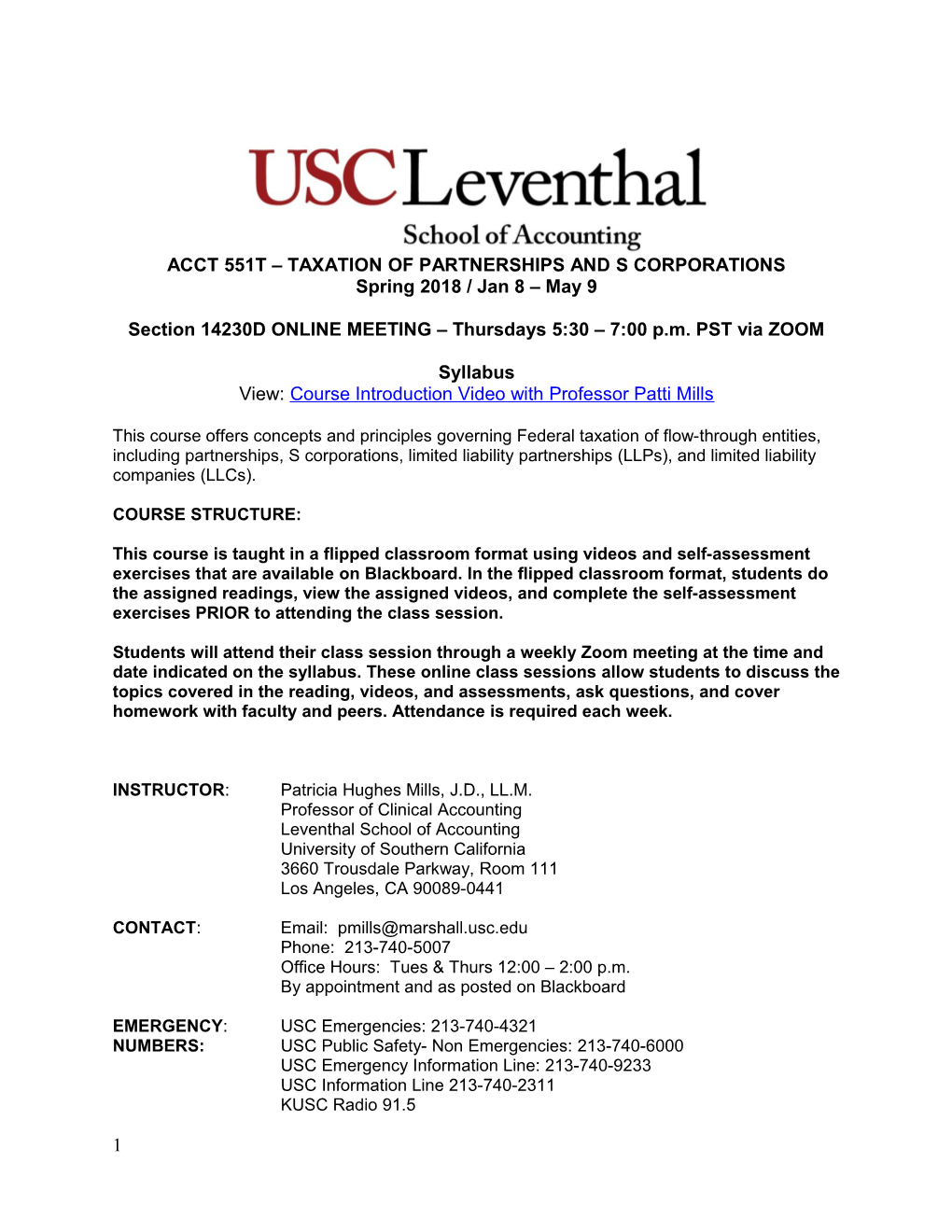 Usc Leventhal School of Accounting s1