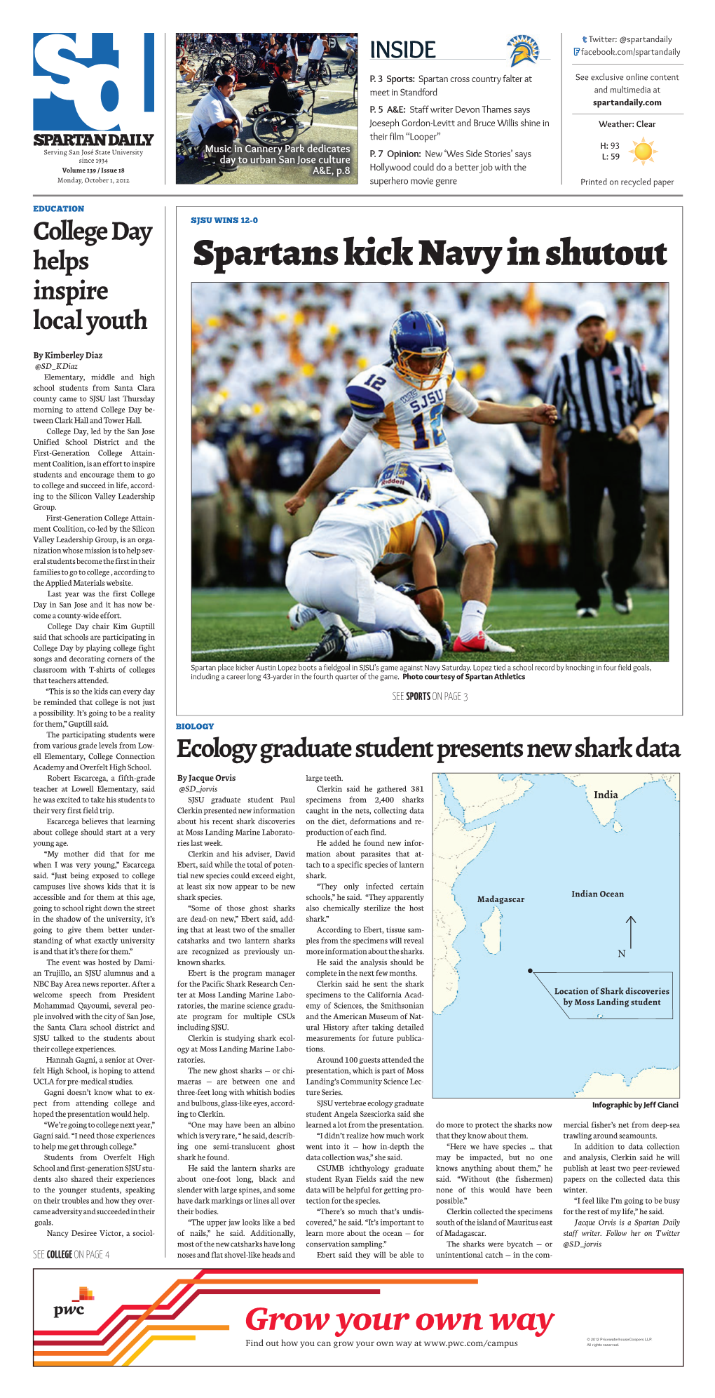 SPARTAN DAILY H: 93 Serving San José State University Music in Cannery Park Dedicates P