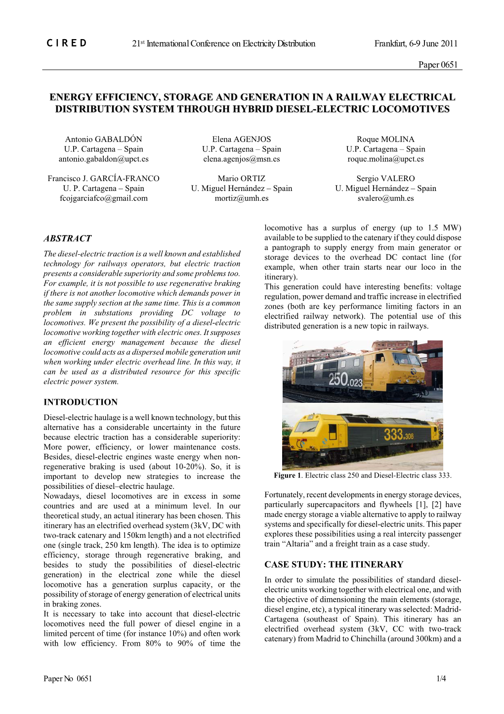 Energy Efficiency, Storage and Generation in a Railway Electrical Distribution System Through Hybrid Diesel-Electric Locomotives