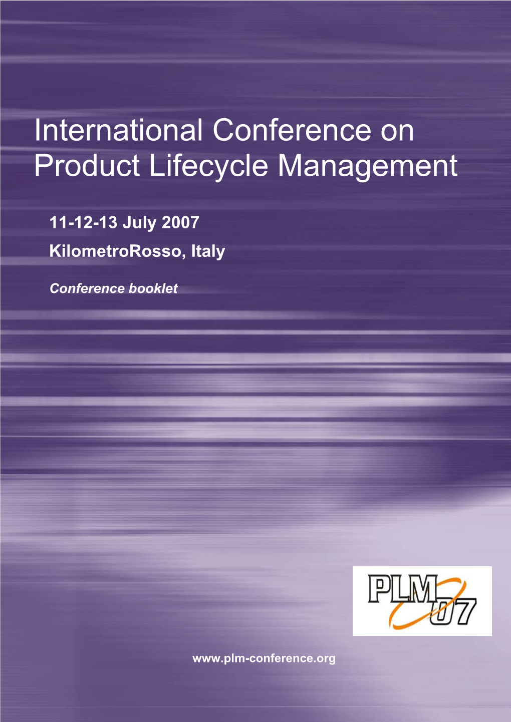 International Conference on Product Lifecycle Management
