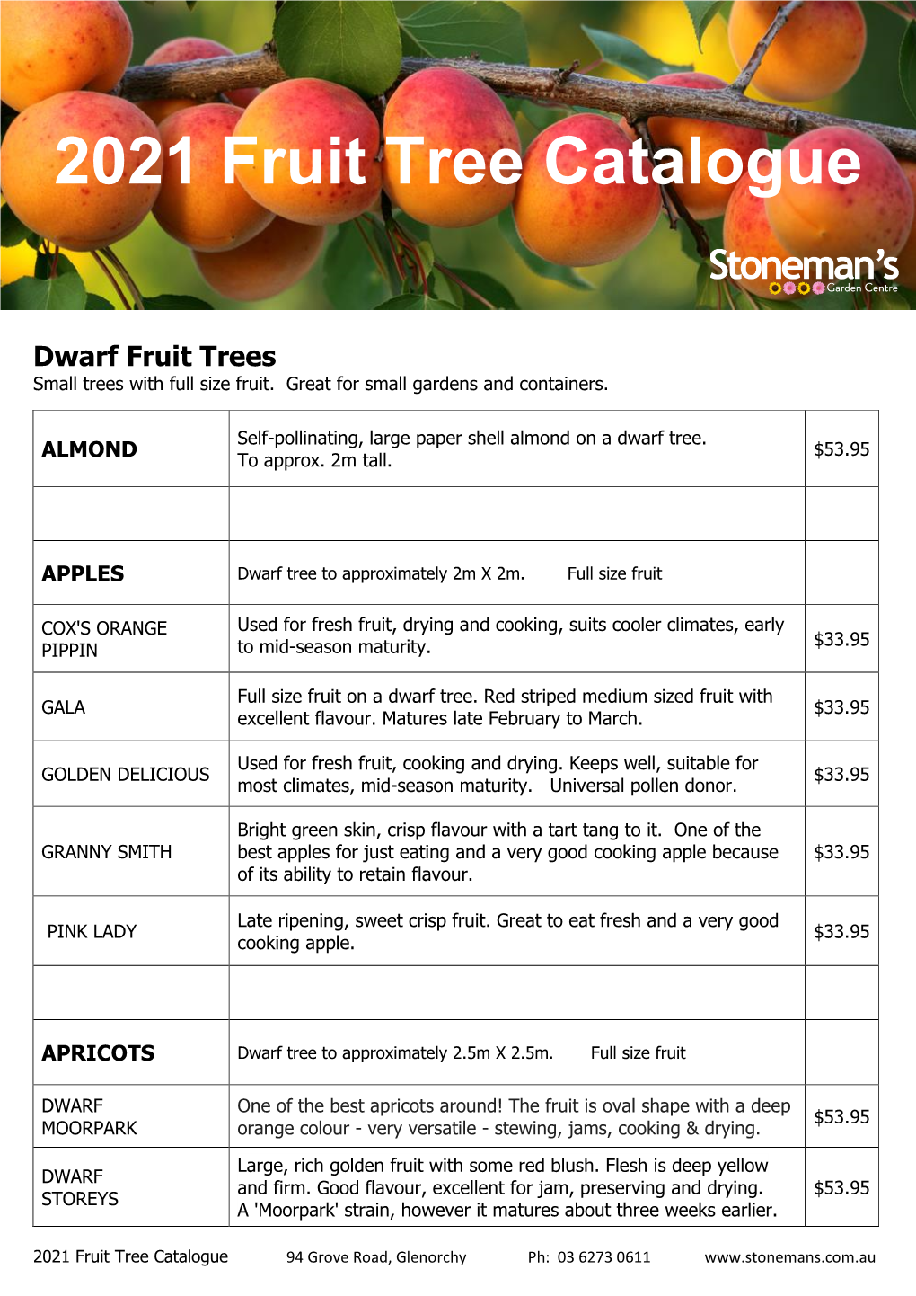 2021 Fruit Tree Catalogue