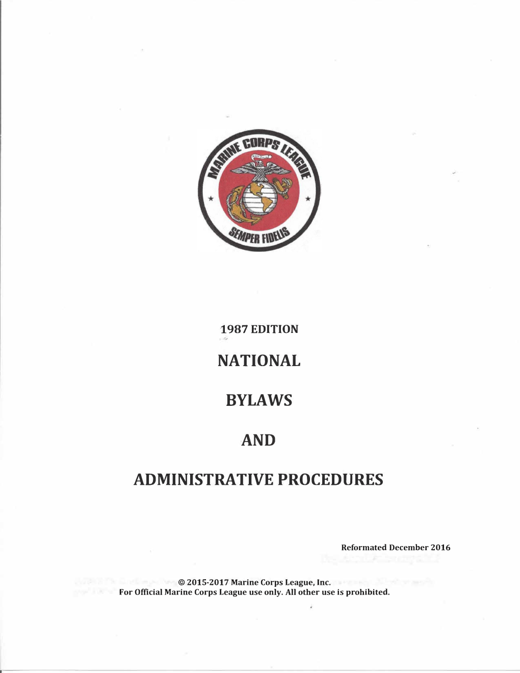 Marine Corps League National Bylaws and Administrative Procedures