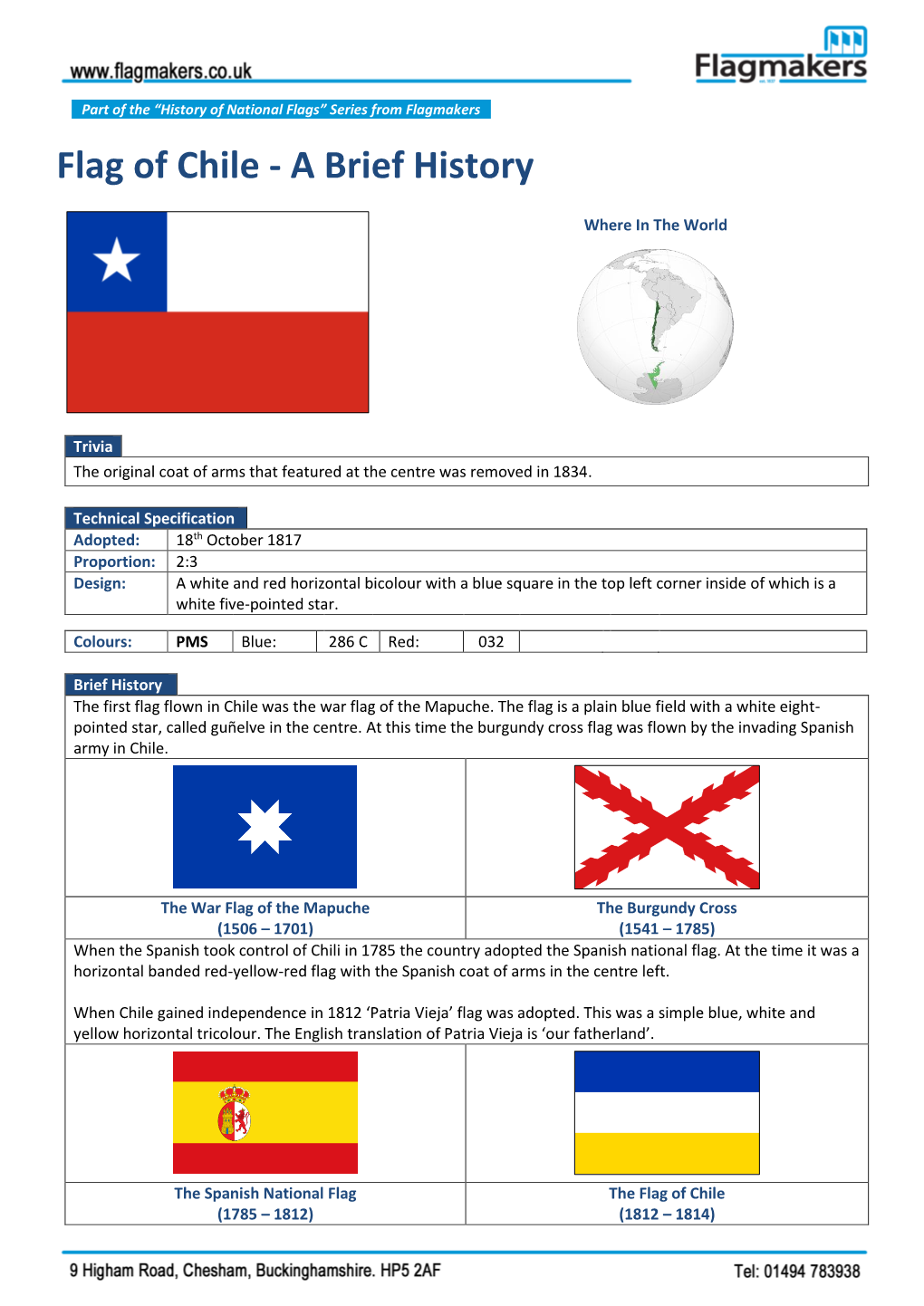 Flag of Chile - a Brief History