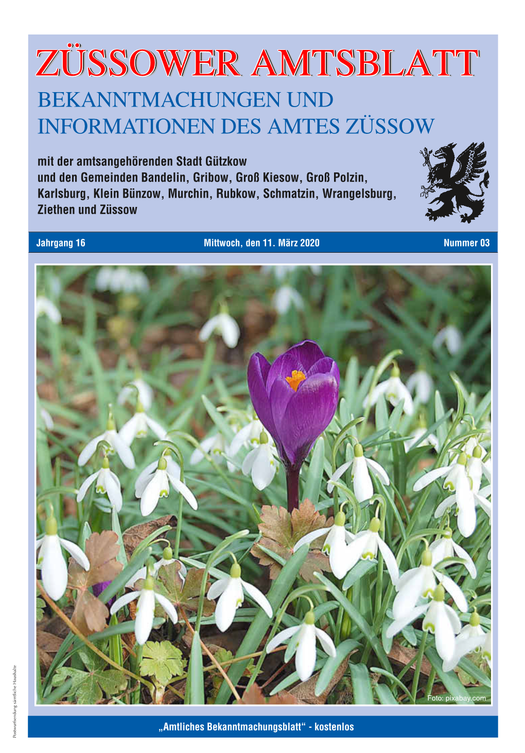 Züssower Amtsblatt Nr. 03 / 2020