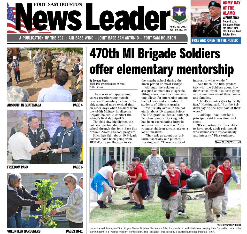 470Th MI Brigade Soldiers Offer Elementary Mentorship