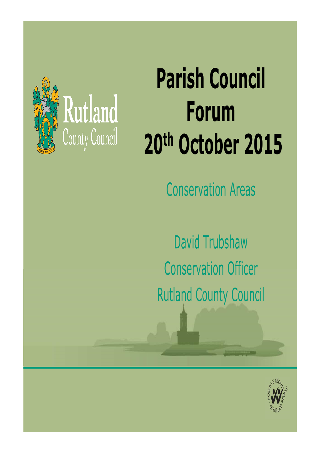 Parish Council Forum 20Th October 2015