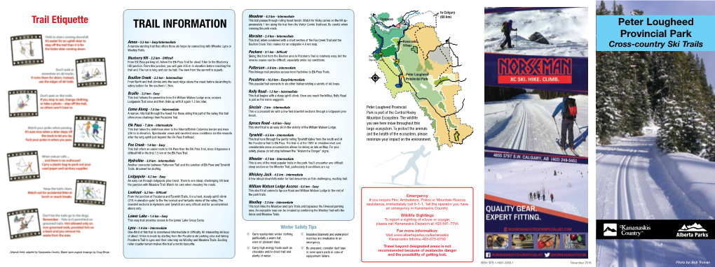 Peter Lougheed Provincial Park Cross-Country Ski Trails